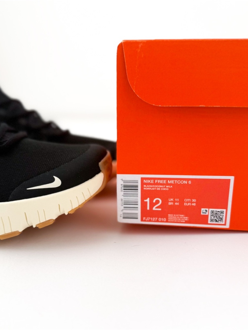 New Nike Free Metcon 6 Training and Lifting Shoes Black Coconut Size 12 - Picture 12 of 12